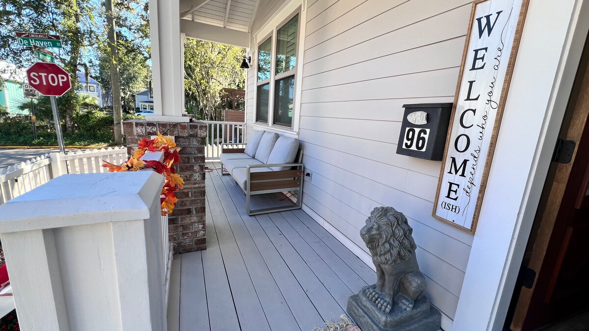 Modern farmhouse exterior facade detail