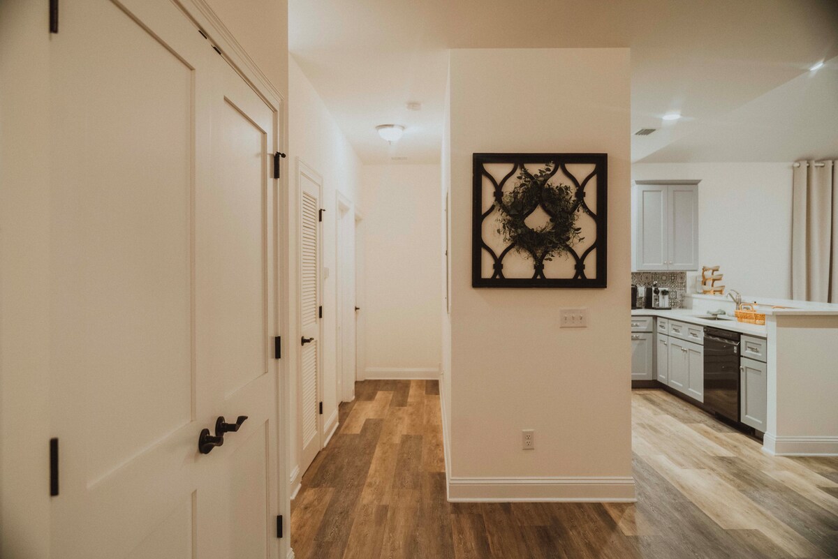Gas range and oven area
